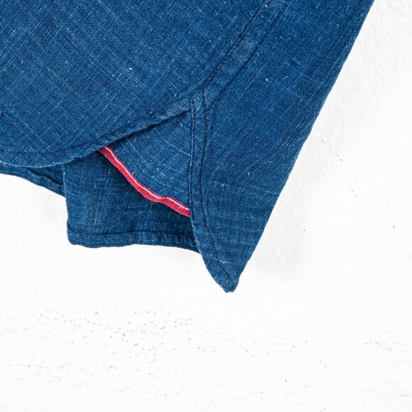 KARDO Men's Button up Shirt Indigo blue Cotton size Small Handmande - Picture 5 of 8